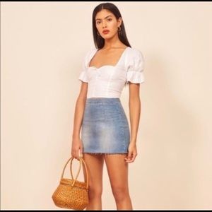 Reformation Evie denim skirt